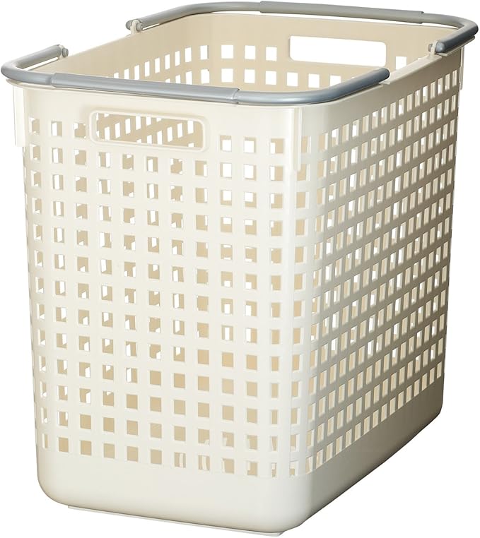 Like-it │SCB-5 │Daily use Inside or Outside. Movable Handles Make it Easy to Carry Around | Portable Large Basket for Kitchen, Laundry and Kids Room | 18.7 x 12.2 x 15.47 | White | 10.57 gal