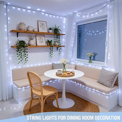 JMEXSUSS 250 LED White Christmas Lights Outdoor, 91.5ft Extendable White String Lights Indoor, Christmas Tree Lights with 8 Modes for Room Garden Patio Wedding Party Christmas Decorations
