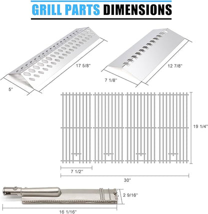 Grill Replacement Parts for Bull 47629 47628 26039 26038 87048 87049 BBQ Grill, 16517 Cooking Grate & 16521 16631 Flame Tamer 16670 16520 Heat Shield & 35717 16516 Grill Burner for Bull Grill