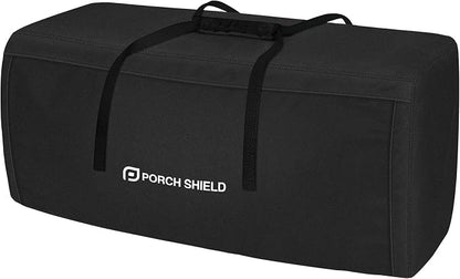 Porch Shield Outdoor Cushion Storage Bag 62 inch Waterproof Outside Storage Bags for Patio Furniture with Zippers and Handles Black