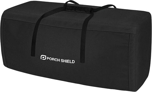 Porch Shield Outdoor Cushion Storage Bag 62 inch Waterproof Outside Storage Bags for Patio Furniture with Zippers and Handles Black