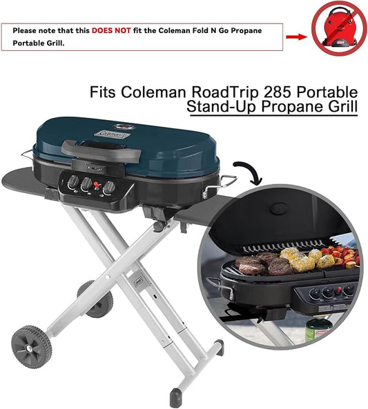 Hongso Matte Cast Iron Griddle for Coleman Roadtrip Swaptop Grill, Parts for Coleman Road Trip 285 225, Flat Half Grill Griddle Pan of Coleman Roadtrip Grill Accessories, 12 13/16" x 12 5/16", 1-pk