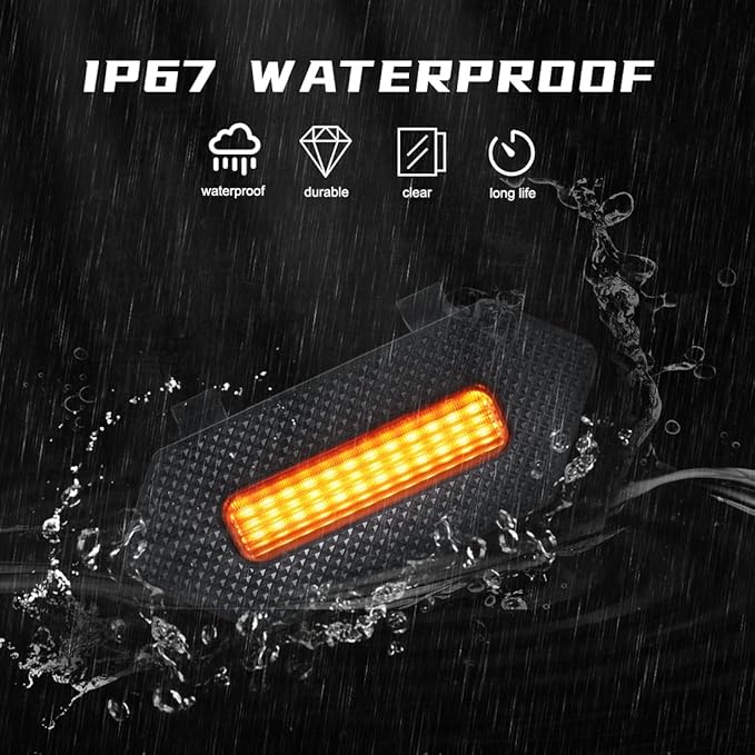 Amber LED Grille Lights for Toyota 4Runner TRD Pro/Trailhunter 2025 2026, 4Pcs Front Grill Light Kit with Wire Harness and Fuse