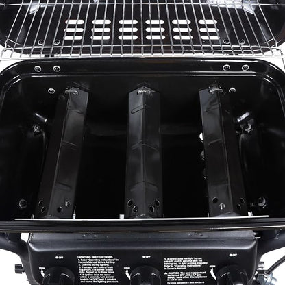 Replacement Kit for 3-Burner Walmart Expert Grilll XG10-101-002-02 GBC2016WRS, Porcelain Steel Heat Plate Heat Tent and Burner Replacement Parts for 3-Burner Expert Grill Parts