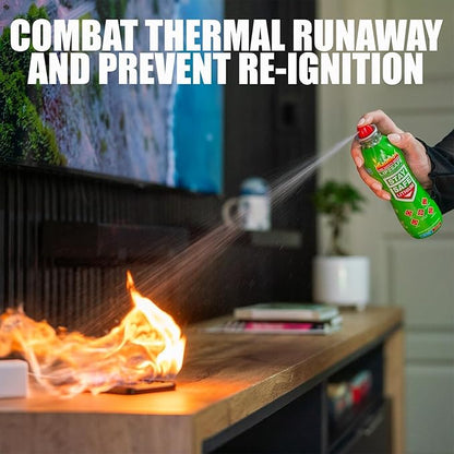 StaySafe Lithium Fire Extinguishing Spray By LifeSafe Technologies | Patented Non-Toxic Fluid Suppresses Fires Caused By Lithium-Ion Batteries in Phones, Laptops, Power Banks and Other Electronics