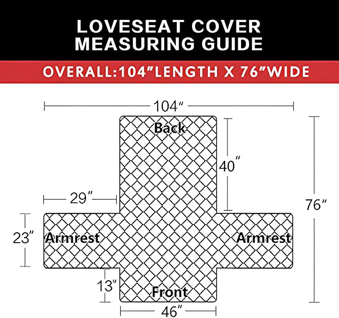 Easy-Going Reversible Couch Cover, 2 Cushion Sofa, Loveseat, Orange/Black | Machine Washable Slipcover For Dogs, Water Resistant Furniture Mat For Living Room, Non-Slip Sofa Cover, Pet Friendly