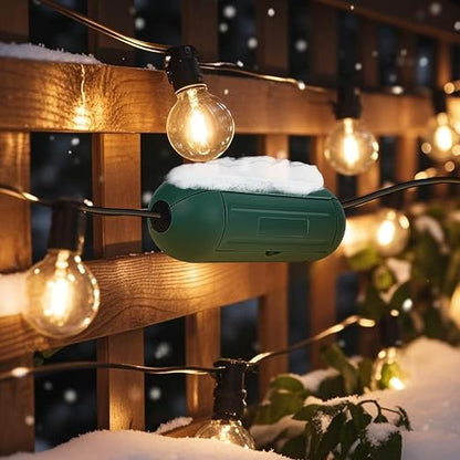 Medium and Small Outdoor Electrical Box, IP54 Waterproof, Extension Cord Cover Protect Power Strip, String Lights, Timer, Plug, Green