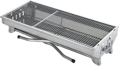 New Large 36 in x 13 in Russian Style Stainless Steel Portable Folding Charcoal BBQ Grill Camping Fishing House Party or in Park Nature Шашлык Грилл (Special Order, Allow Extra Time for Delivery)