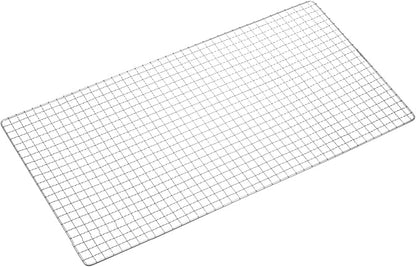 HARFINGTON Square BBQ Grill Net 29.5x60cm Stainless Steel Cross Wire Barbecue Mesh Mat for Baking Smoking Charcoal Grilling Roasting