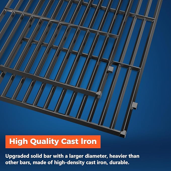 Grill Parts for Weber Genesis 300 Series with Front-Mounted Control, Fits Weber Genesis E310 E320 E330 Series Grill, 19.5" Grill Grates 7524 + 17.5” Flavorizer Bars 7621 + Heat Deflector 7622