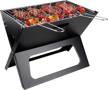 Foldable Charcoal Grill, Portable BBQ Barbecue Grill Lightweight Simple Grill for Outdoor Cooking Camping Hiking Picnics Garden Travel Suitable for 3-5 people