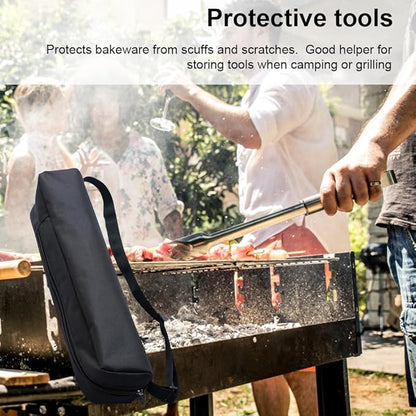Balana Grill Storage Bag, Grilling Bags for Outdoor Grilling, Grill Tool Storage, Oxford Cloth BBQ tool Storage Storage Bag, Foldable Grill Bag for Outdoor Grilling BBQ(black)