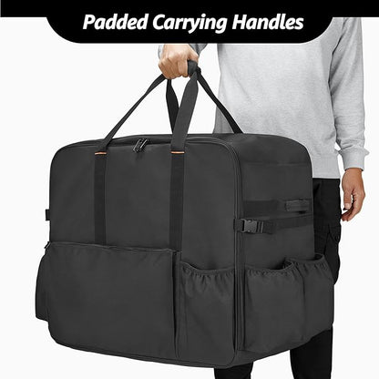 samdew Carry Bag for 22 Inch Tabletop Griddle with Hood, Outdoor Grill Cover Compatible with Blackstone 22 Inch Tabletop Griddle with Hood, Portable Camping Grill Storage Case with Pockets, Bag Only