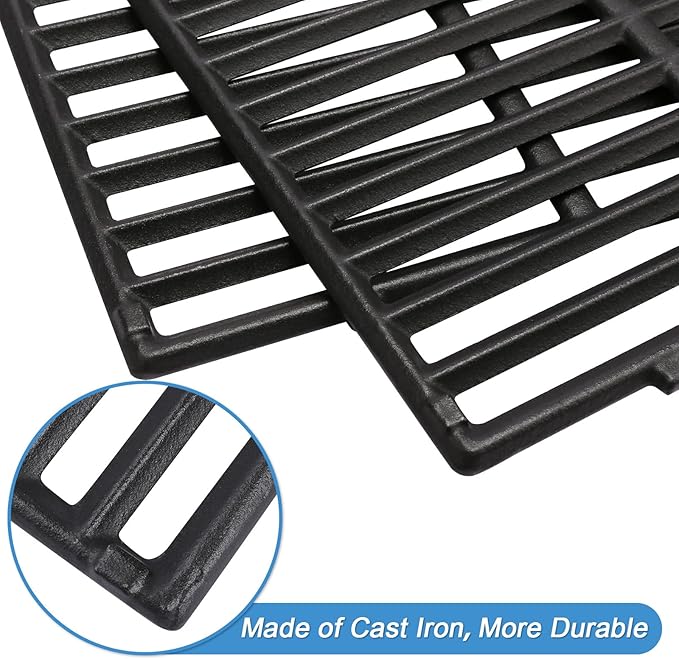 Grill Grates for Weber Genesis II - GS4 Cooking Grate Replacements for Weber 66089 66097, Cast Iron, 18.75"