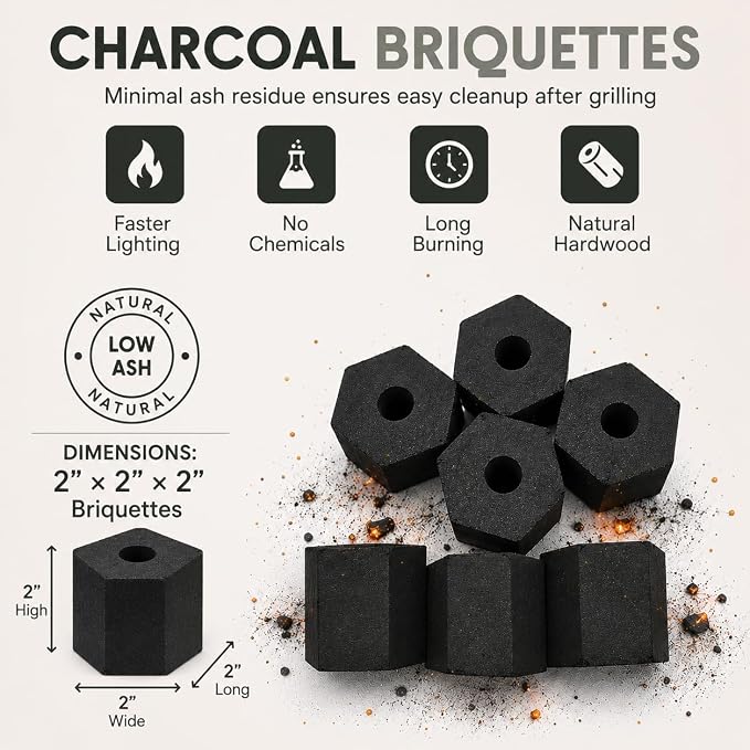 Dong LIM Binchotan Style Charcoal Briquettes, 870lbs (30 Boxes) | Wholesale Pallet, High heat, low ash, long burning. Perfect for Japanese & Korean BBQ, Weber kettles, & kamado grills