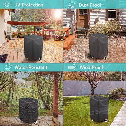 iCOVER Electric Grill Cover for 40in Vertical Smoker, Masterbuilt, for Charbroil, for Dyna Glo and More, Durable & Waterproof, 23L x 17W x 39H