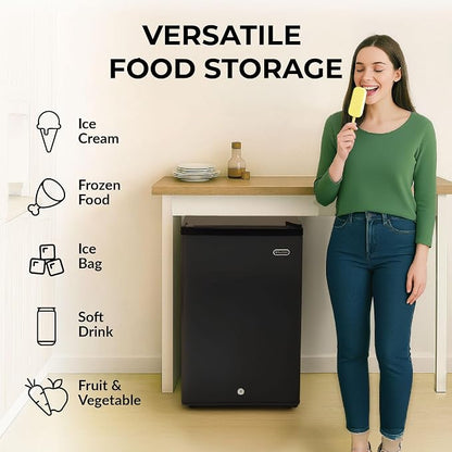 Whynter CUF-301BK 3 cu. ft Energy Star Upright Freezer with Lock – Black | Adjustable Thermostat and Security Lock, Energy Star Rated, Reversible Door, Adds Compact Frozen Storage at Home