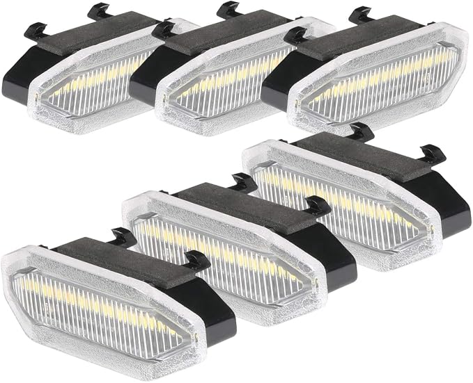 Carpartsinnovate Fits 15-17 Mustang Clear LED Front Grille DRL Running Lights 6PC EcoBoost/V6