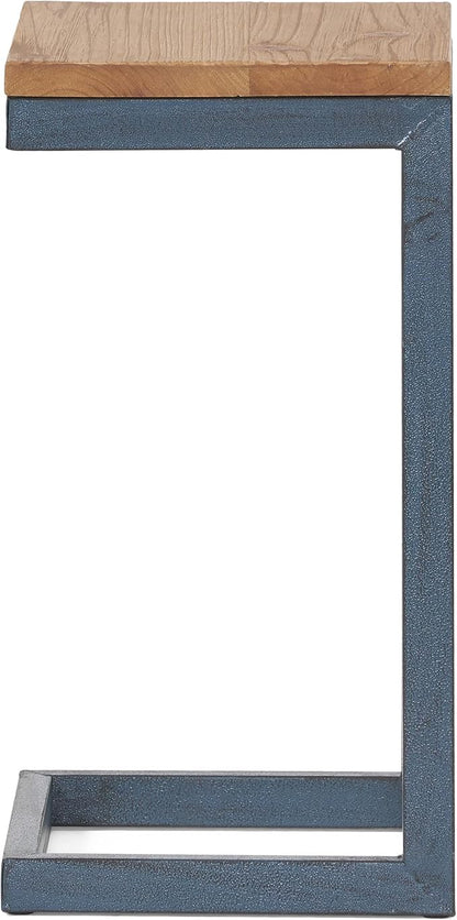 Christopher Knight Home Caspian Outdoor Firwood C Shaped Table, Antique Finish, Small, 10.25 in x 12.75 in x 19.5 in