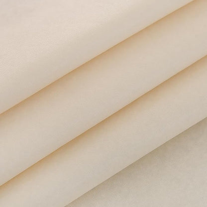 NLMUVW Beige Round Vinyl Tablecloth 60 Inch with Flannel Backing, 100% Waterproof PVC Table Cloth Wipe Clean Table Cover for Dining Party Camping Outdoor