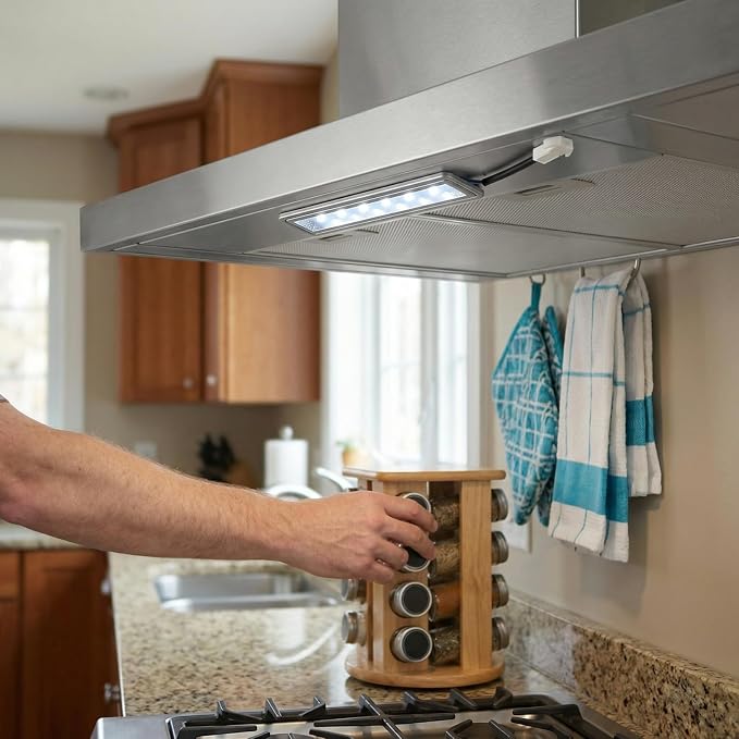 HOMSFOU Range Hood Light Replacement Rectangular Led Range Hood Lamp Dc 12V Cold Light Ceiling Mount Kitchen Part 4.72 X 1.37 X 1.06 in 1 Piece