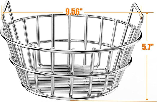 onlyfire Charcoal Ash Basket Fits Small Big Green Egg, Stainless Steel Charcoal Holder with Handles, Grilling Accessories for Better Airflow