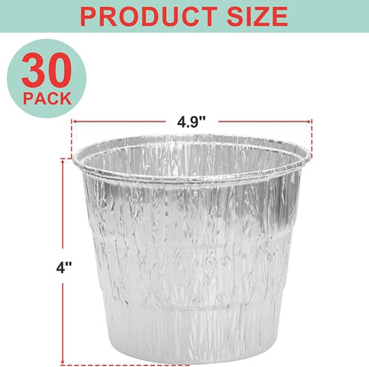 30 Packs BAC407 Grease Bucket Liner for Traeger Pro 575/870 Grill Tray liner, Traeger Ironwood 650/885 Bucket Liner Accessories,Traeger Drip Tray liner 20, 22, 34 Series Pellet Grill,4.9" x 4"