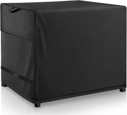 Outdoor Bar Cover Heavy Duty Waterproof Cover For Wicker with 54 inch Outdoor Utility Cart and Storage Cabinet Black