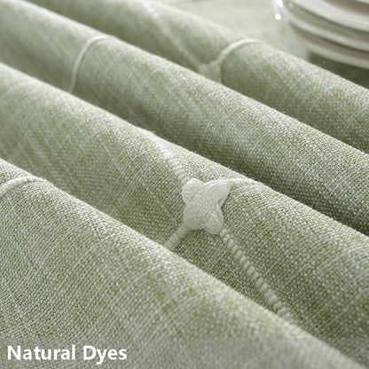 TruDelve Round Tablecloth 60 Inch Green Fabric Farmhouse Cloth Tablecloths Circle Outdoor Picnic Table Cloth Round Cover (Green,60",Round)