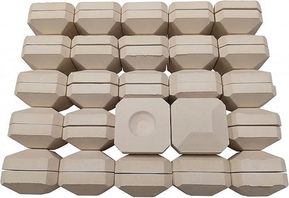 50-Pack Ceramic Briquettes 2 by 2" Replacement for Lynx L27, 2BR27FR, L30, Lynx, CS30 and Others