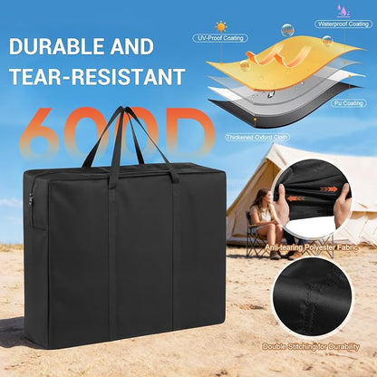 Folding Camping Kitchen Table Storage Bag for GCI-600D Table Bag | 600D Waterproof Cook Station Carry Bag for Folding Picnic/Camp Tables with Durable Zipper, 35 L x 6" W x 22" H