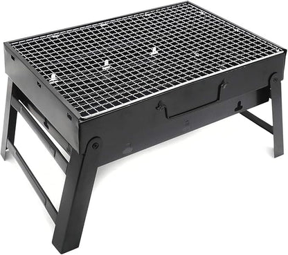 HongK- Large BBQ Barbecue Grill Large Folding Portable Charcoal Stove Camping Garden Outdoor [P/N: ET-COOK007-BK]