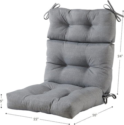 Greendale Home Fashions Cement 44'' x 22'' Outdoor High Back Chair Cushion