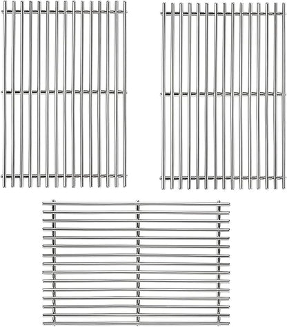 Hongso 18 7/8 inch SUS304 Stainless Steel Grill Grates 66089 for Weber Genesis II 400 Series E & S 410 415 435 SE 410, II LX E440 S440 and Genesis 2 GS4 Gas Grill, Replacements Parts for 66097