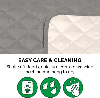 Furhaven Water-Resistant & Reversible Recliner Chair Cover Protector w/ Side Pockets for Dogs, Cats, & Children - Two-Tone Pinsonic Quilted Living Room Furniture Cover - Gray/Mist, Recliner