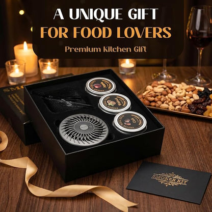 Umimile Electric Cocktail Smoker Kit, USB-C Rechargeable Torch-Free Whiskey Smoker for Cocktails and Food, Adjustable Smoke Control, Glass Cover, Wood Tray, 6 Wood Chips (5.91 inches)