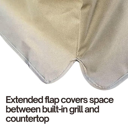 Formosa Covers Built-in BBQ Grill Head Cover Fits Fire Magic 45 Inch, Heavy-Duty Waterproof Taupe Polyester Outdoor Island Guard