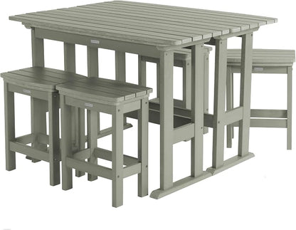highwood Lehigh 6pc Counter Height Balcony Dining Set, Eucalyptus