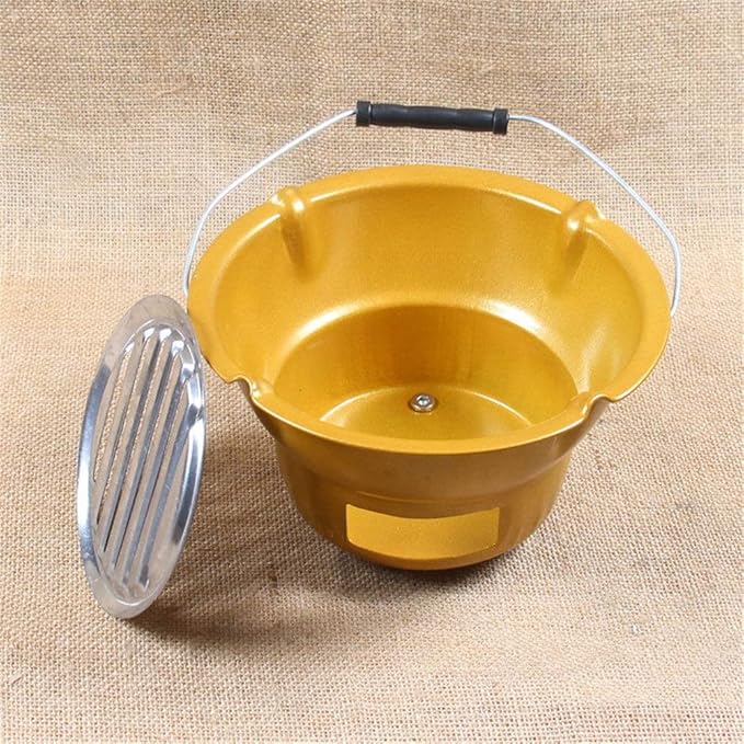 BBQ Grill Outdoor Japanese Style Charcoal Barbecue Grill Thickening Small Stove Home Outdoor Mini BBQ Mud Roast Meat Charbroiler Tool (Color : den stove) (Coffee Stove)