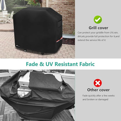 Heavy Duty Waterproof Grill Cover for Blackstone Model 2165 Pro Series 2 Burner 22 Inch Propane Griddle with Hood, Outdoor Durable Blackstone 2165 2414 BBQ Griddle Grill Cover(Cover Only)