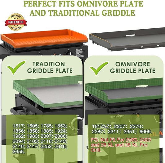 Silicone Griddle Cover for Blackstone 28“,Upgraded Heavy Duty Food Grade Silicone Grill Protective Cover for Blackstone Accessories Even Omnivore Griddle Plate,Protect from Dirt (DO NOT FITS 28" XL)