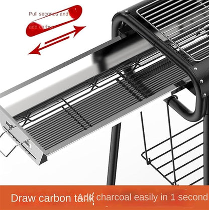 Portable Charcoal Grill Outdoor Portable Charcoal Grills Foldable Barbecue Grill for Camping Patio Backyard BBQ Grill for Outdoor