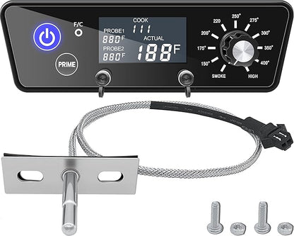Upgraded Digital Trapezoid Controller Kit for Pit Boss Vertical Pellet Smokers - Compatible with PBV3P1/PBV4PS1/PBV5P1 Series Vertical Smoker,Comes with RTD Temperature Probe Sensor