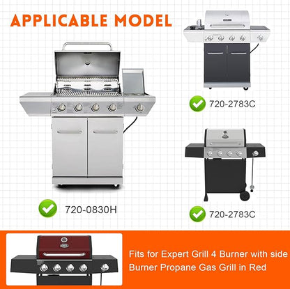 GGC 17 Inch Grill Grates Replacement for Nexgrill 4&5 Burner 720-0830H 720-0783E 720-0670A 720-888N, Kenmore 41516106210, Charbroil 463241113, 2PCS Cast Iron Cooking Grates(17" x 13 1/4" Each)