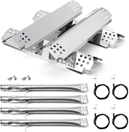 Replacement Parts for Nexgrill 720-0830X 720-0888S, 4-Pack Grill Burners Igniters Flame Tamers Kit Replacement for Nexgrill 4 Burner 720-0830X Gas Grill