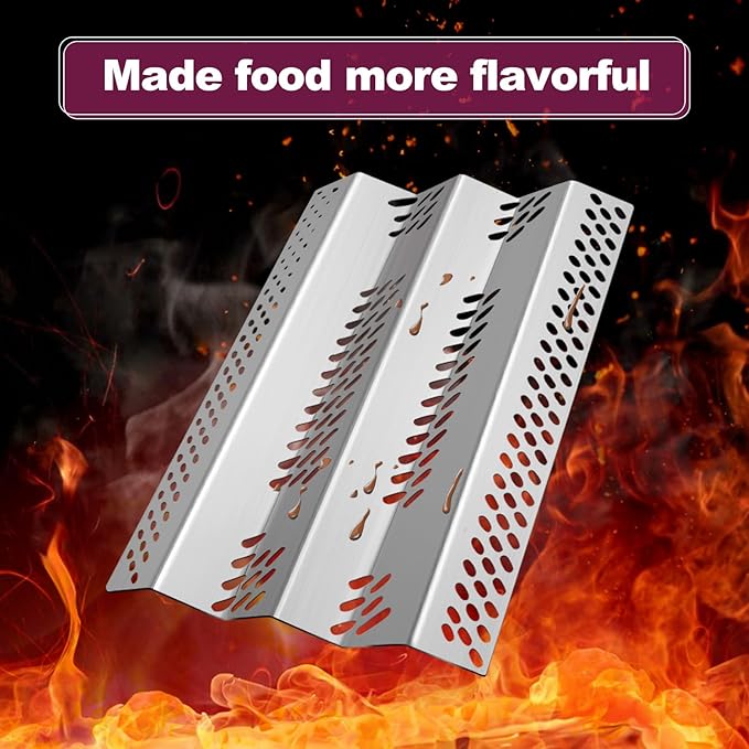90351 (3-Pack) 12461 (3-Pack) 16GA Stainless Steel Heat Plate Burner and Electrode Replacement for American Outdoor Grill 30NB, 30PC