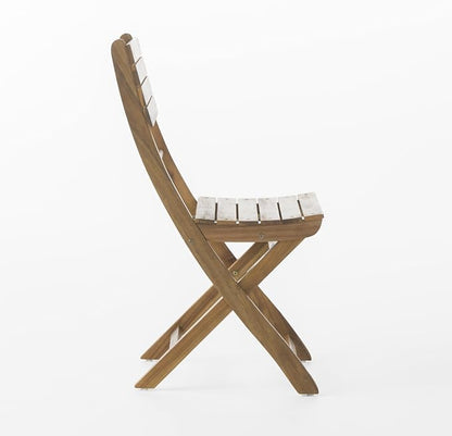 Christopher Knight Home Positano Outdoor Acacia Wood Foldable Dining Chairs, 2-Pcs Set, Natural Stained