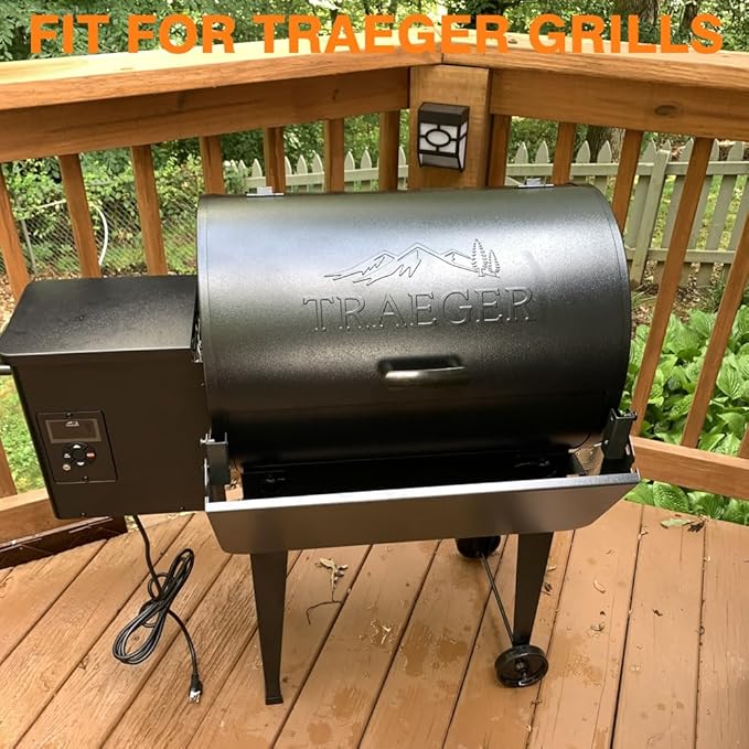 Folding Front Shelf for Traeger Pro 22, Pro 575, and Ironwood 650 Pellet Grills – BAC362 Grill Accessory, 25" x 12", Heavy-Duty Steel Table with 60 lb Support, Foldable Prep and Storage Station
