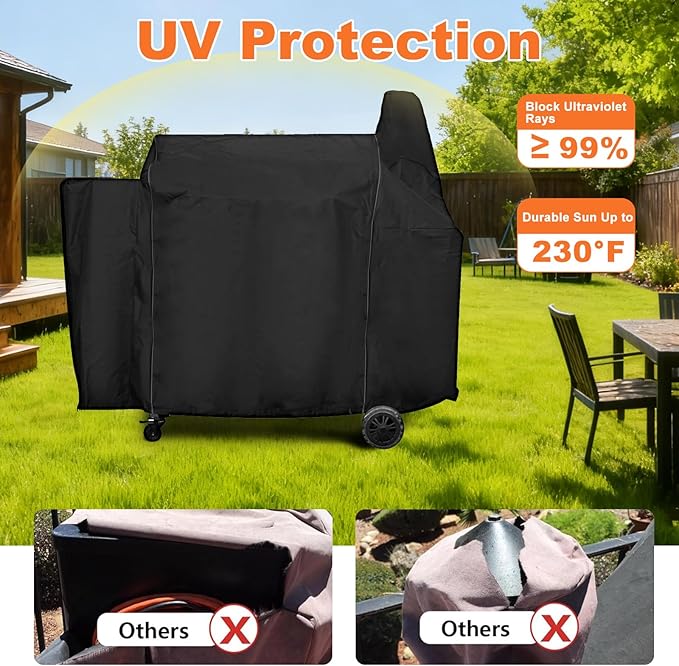 Grill Cover for Pit Boss Pro Series 1600 Wood Pellet Grill Smoker PB1600PS1 PB1600PS3 Sportsman 1600 Grill, Heavy Duty Waterproof UV Griddle Grill Cover for PB1600