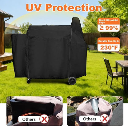 Grill Cover for Pit Boss Pro Series 1600 Wood Pellet Grill Smoker PB1600PS1 PB1600PS3 Sportsman 1600 Grill, Heavy Duty Waterproof UV Griddle Grill Cover for PB1600